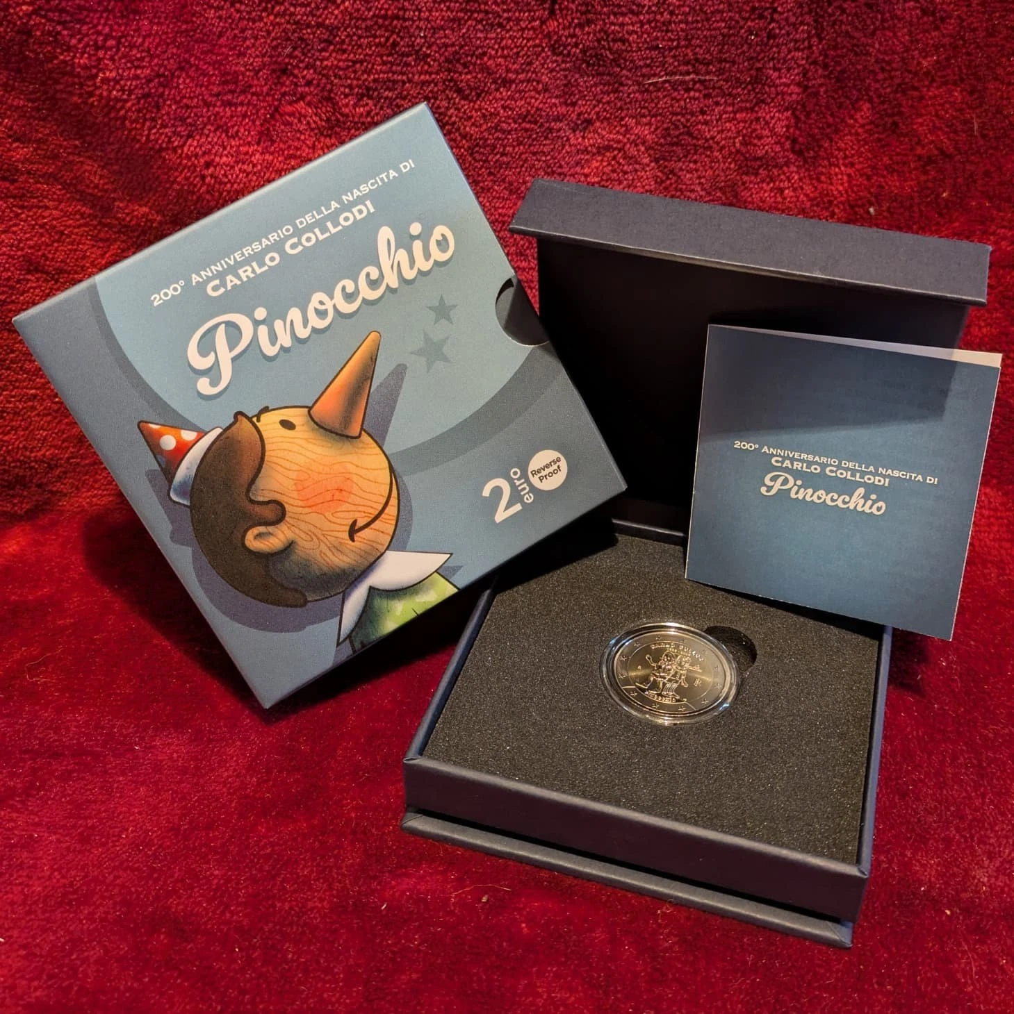 2 EURO REVERSE PROOF ITALIA 2026 COLLODI PINOCCHIO